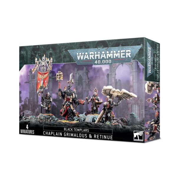 Space Marines: Black Templars Chaplain Grimaldus & Retinue