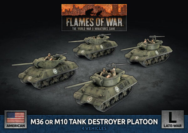 USA: M36 and M10 Tank Destroyer Platoon (x4 Plastic)