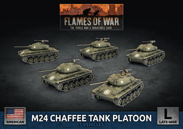 USA: M24 Chaffee Tank Platoon (x5 Plastic)