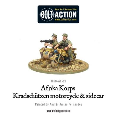 Bolt Action: Afrika Korps Kradschutzen Motorcycle & sidecar