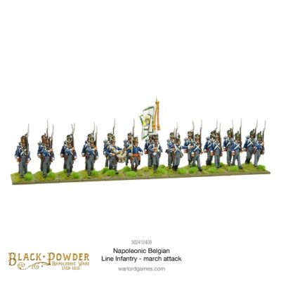 Black Powder: Napoleonic Belgian Line Infantry march attack