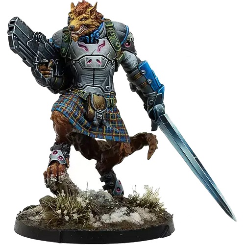 thumbnail image 2 of NA2: McMurrough Mercenary Dog-Warrior – Infinity Miniatures Corvus Belli 2022 2 of 2