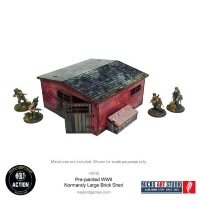 Bolt Action: WW2 Normandy Large Brick Shed PREPAINTED