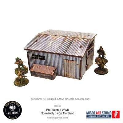 Bolt Action: WW2 Normandy Large Tin Shed PREPAINTED