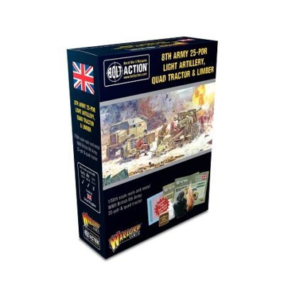 Bolt Action: 8th Army 25 pounder Light Artillery, Quad & Limber