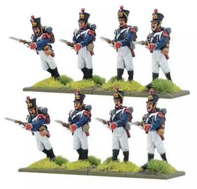 Black Powder: Napoleonic French Young Guard Voltigeurs . Tirailleurs Advancing