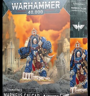Space Marines: Ultramarines: Marneus Calgar in Armour of Antilochus